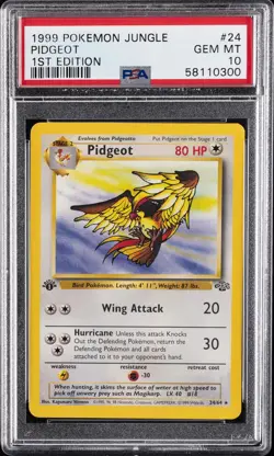 1999 POKEMON JUNGLE 1ST ED #24 PIDGEOT PSA 10 - Image 1