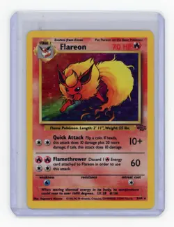 Pokemon TCG Flareon Jungle 3/64 Holo Unlimited Holo Rare - Image 1