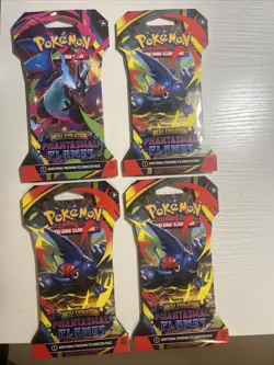 Pokemon (4) MEGA EVOLUTION PHANTASMAL FLAMES Booster Pack - Image 1