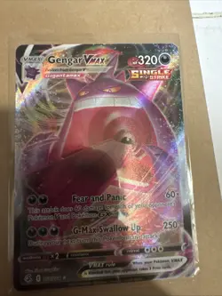 Pokemon TCG Gengar VMAX Single Strike Holo Full Art 157/264 SWSH08 Nm - Image 1