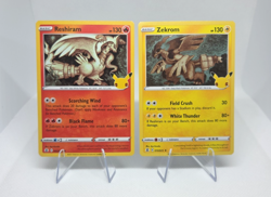 2x 2021 Pokemon SWSH Celebrations (1x Reshiram 002 & 1x Zekrom 010) LP - Image 1