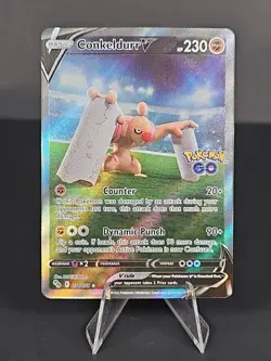 Conkeldurr V (Alternate Full Art) 074/078 Pokemon GO Holo - Image 1
