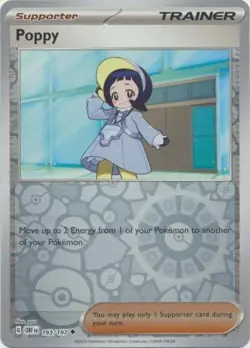 POPPY 193/197 OBSIDIAN FLAMES POKEMON (REVERSE HOLO, NM) - Image 1