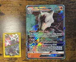 Pokemon JUMBO Alolan Marowak GX - SM187 - SM Black Star Promo MP-HP Oversized - Image 1