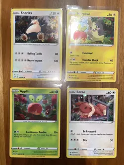 Pokemon Lot of 4 Promos - Snorlax 140, Eevee SWSH175, Morpeko SWSH031, Applin 20 - Image 1