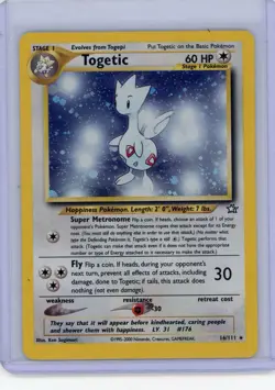 Pokemon TCG Neo Genesis Togetic 16/111 Unlimited Holo Rare Stage 1 Happiness - Image 1