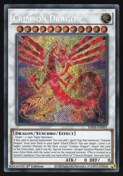 Crimson Dragon - RA04-EN061 - Secret Rare - 1st Edition Yugioh - Image 1