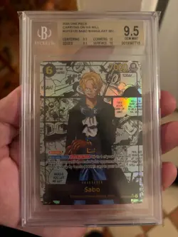 2025 ONE PIECE OP13-CARRYING ON HIS WILL MANGA ALTERNATE ART #120 SABO BGS 9.5 - Image 1