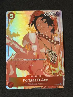 Portgas.D.Ace Gift Collection P-028 Alt Art Holo Foil Rare One Piece Card - Image 1