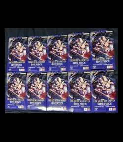One Piece OP14 The Azure Sea’s Seven Sleeved Booster Pack Lot Of 10 - In Hand - Image 1