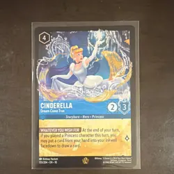 Disney Lorcana Cinderella Dream Come True Legendary Cold Foil 155/204 Whispers - Image 1