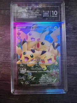 TAG 10 Pikachu 010/032 CP3: PokeKyun Collection Holo (Japanese) - Image 1