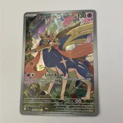 Zacian 100/094 Me02: Phantasmal Flames Holo Full Art Pokemon Card. - Image 1