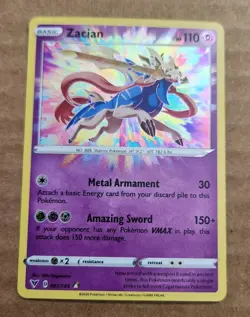 Pokemon- Zacian 082/185- Vivid Voltage- Amazing Rare Holo Card - Image 1