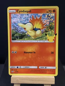 Pokemon Card Cyndaquil 10/25 McDonalds 25th Anniversary Holo ERROR - Image 1