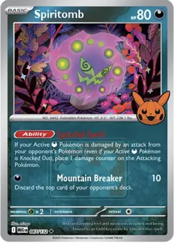 Spiritomb 087/132 Mega Evolutions Play! Promo Event Pokemon Card - Image 1