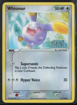 Whismur 69/100 EX Crystal Guardians Stamped Reverse Holo Pokemon TCG Card - Image 1