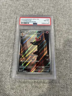 2023 Pokemon Scarlet & Violet Card 151 MEW EN #169/165 Charmeleon PSA 8 NM-MT - Image 1