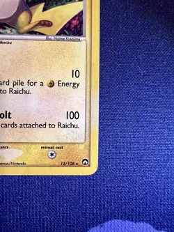 Pokemon TCG Raichu EX Power Keepers Holo Card 12/108 Vintage NM - Image 4