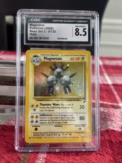 CGC 8.5 Magneton 2000 Base Set 2 9/130 Holo Pokemon Card - Image 1