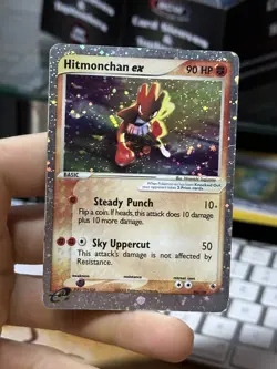 Hitmonchan ex 98/109 EX Ruby Sapphire 2003 Holo Rare Pokemon Card TCG - Image 3