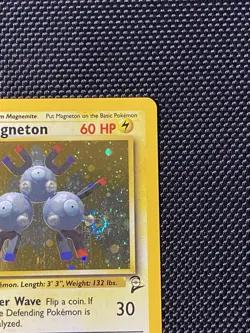 MAGNETON 9/130 Swirl Base Set 2 WotC HOLO Foil Rare 2000 Pokemon Card - LP+ - Image 3