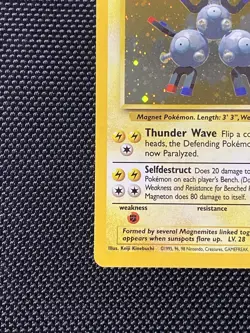 MAGNETON 9/130 Swirl Base Set 2 WotC HOLO Foil Rare 2000 Pokemon Card - LP+ - Image 5