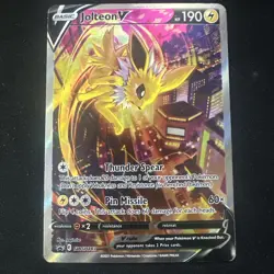 Jolteon V SWSH 183 Pokemon TCG Sword & Shield Star Promo Card Full Art MP - Image 1