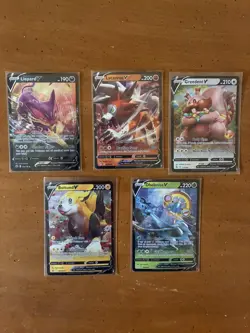 Lot Of 5 Pokemon V Cards NM - Image 1