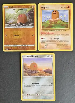Dugtrio Diglett Lot x12 Pokemon Cards Collection Set NM/LP - Image 4