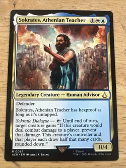 MTG Sokrates, Athenian Teacher [Assassin's Creed, Near Mint] - Image 1
