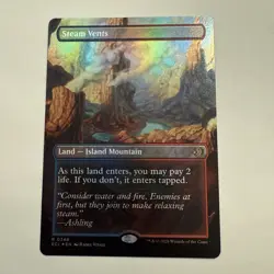 Steam Vents FOIL Borderless 348 Lorwyn Eclipsed ECL MTG Rare Land Unplayed Mint - Image 1