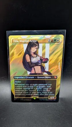 2025 MTG FINAL FANTASY COMMANDER SURGE FOIL #0214 TIFA, MARTIAL ARTIST - Image 1