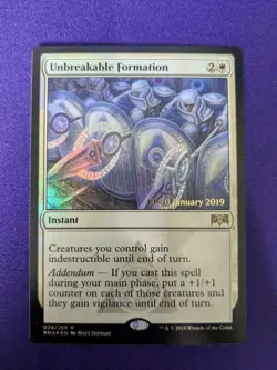 1x Unbreakable Formation FOIL - NM - Prerelease - PRE - 029 - Image 1