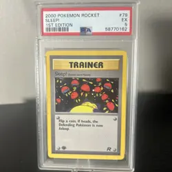2000 Pokemon Rocket Sleep! #79 Snorlax 1st Edition PSA 5 - Image 1