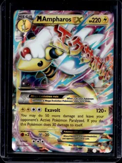 2015 Pokemon XY Ancient Origins Mega Ampharos EX Holo #28/98 - Image 1