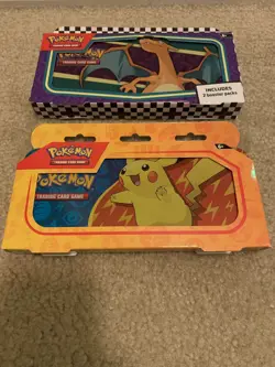 Pokemon Charizard + Pikachu Back To School Pencil Case Lot of 2! New! Sealed! - Image 1