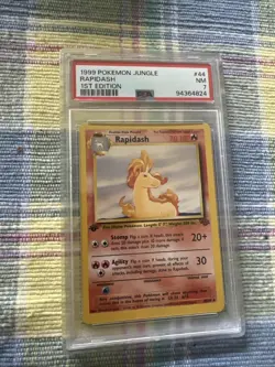 Rapidash Jungle 1st Edition 1999 Pokemon PSA 7 #44 44/64 Uncommon - Image 1