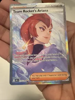 Destined Rivals Team Rockets Ariana Trainer Full Art Ultra Rare Pokemon TCG - Image 2