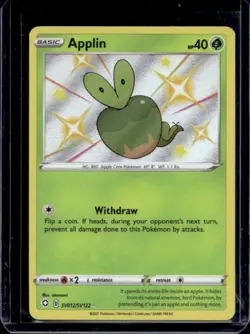 2021 Pokemon SWSH Shining Fates Applin Shiny Vault #SV012/SV122 - Image 1