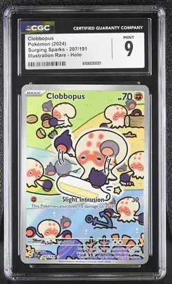 Clobbopus *CGC 9* Illustration Rare *Surging Sparks* #207 * Pokemon - Image 1