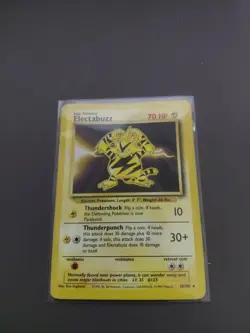 Pokemon TCG Electabuzz 20/102 Rare Unlimited Base Set - Image 1