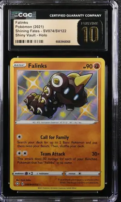 2021 Pokemon Falinks SV074/SV122 Shining Fates Shiny Vault CGC Pristine 10 - Image 2