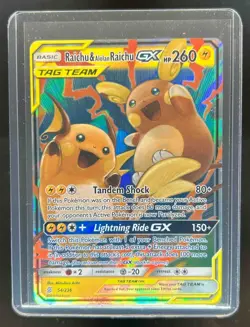 2019 Pokemon Sun & Moon Unified Minds Raichu Alolan Tag Team #54/236 - Image 1