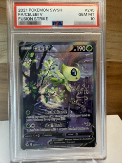 2021 Pokemon Fusion Strike: #245 Celebi V - Full Art - PSA 10 - Image 1