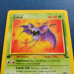 Pokemon Zubat 57/62 Fossil 1st Edition Regular MP/HP *FREE SHIPPING* - Image 2