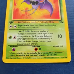 Pokemon Zubat 57/62 Fossil 1st Edition Regular MP/HP *FREE SHIPPING* - Image 3