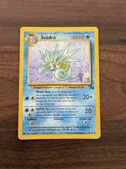 Pokemon TCG Seadra Fossil 42/62 Regular Unlimited Uncommon LP - Image 1
