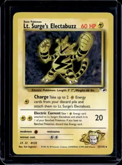 2000 Pokemon Gym Heroes Lt. Surge's Electabuzz #27/132 - Image 1
