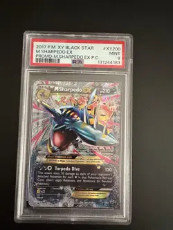 Pokemon M Sharpedo EX Premium Coll. Black Star Holo Promo XY200 PSA 9 Mint - Image 1